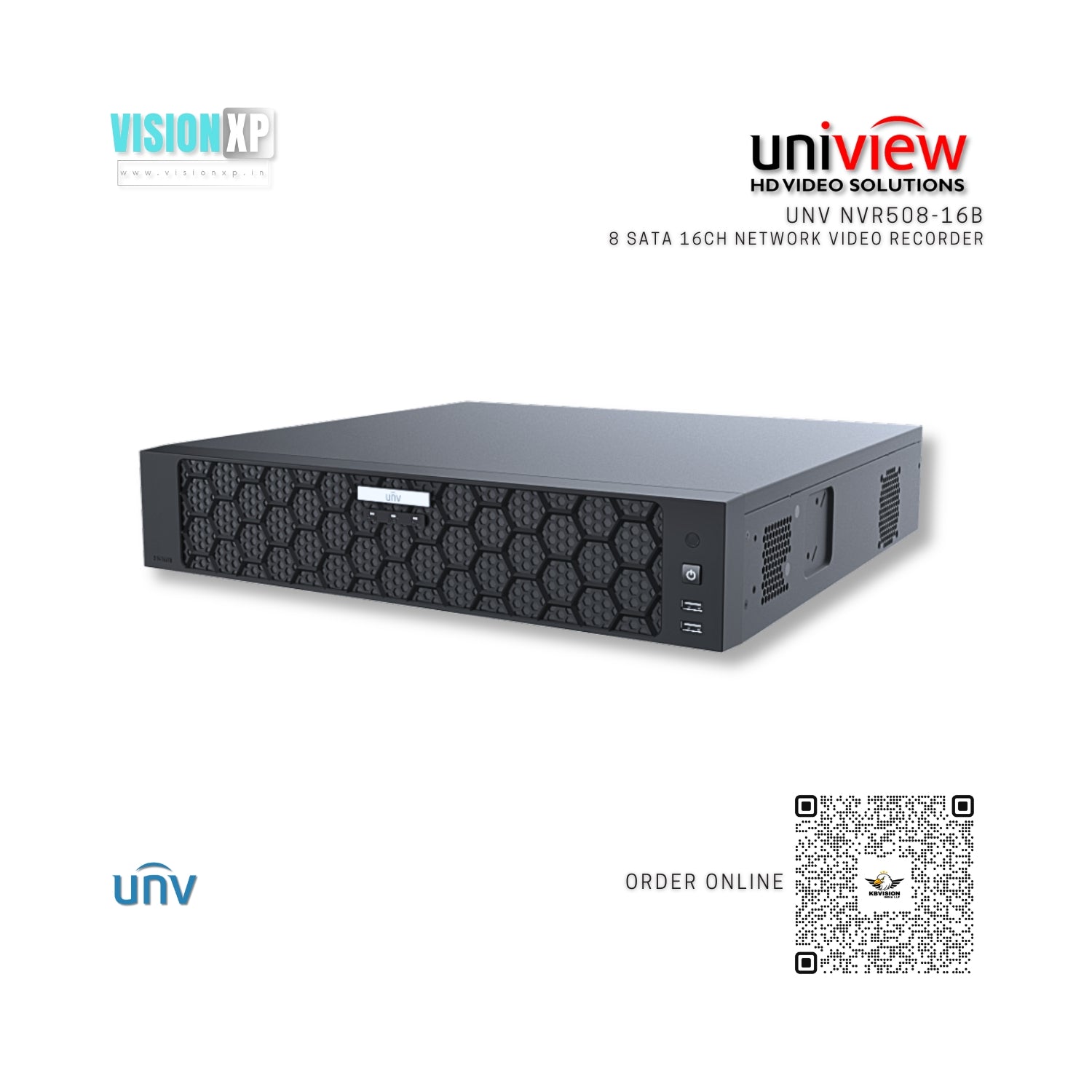 UNV Uniview NVR508-16B Series 8 Sata HDD 16ch Network Video Recorder UNV Uniview NVR508-16B Series 8 Sata HDD 16ch Network Video Recorder